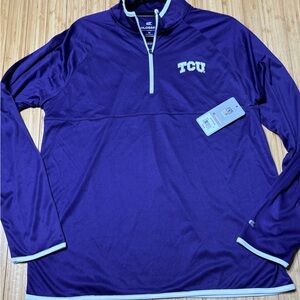 NWT!! Purple TCU Quarter-Zip Pullover